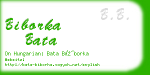 biborka bata business card